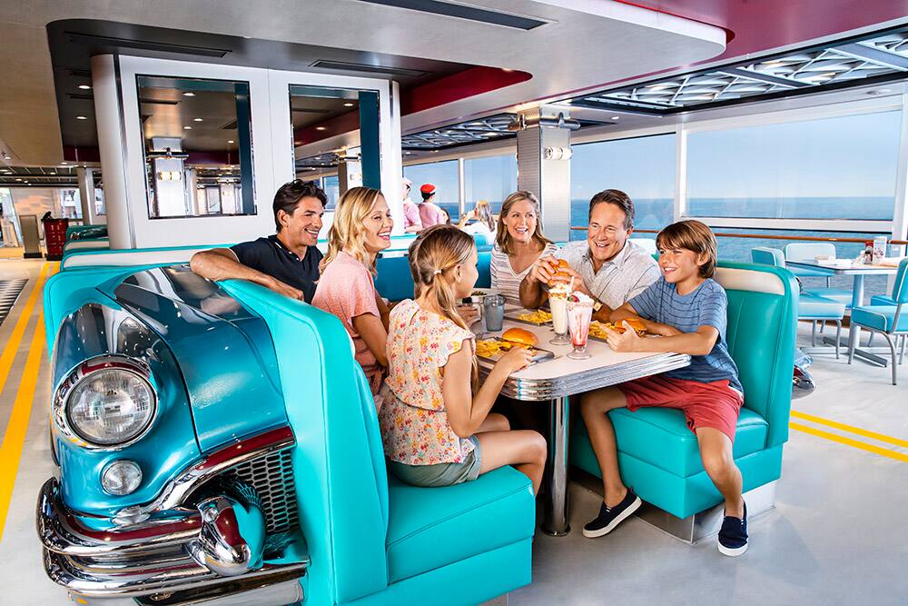 Norwegian Encore Family Dining at American Diner American Diner on Norwegian Encore