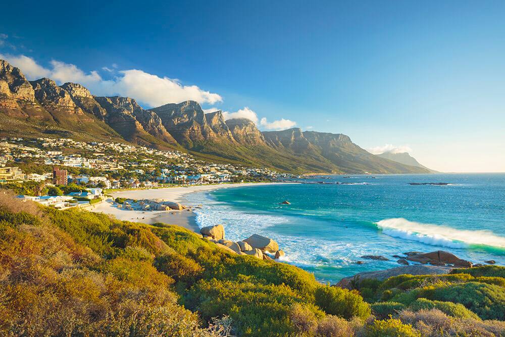 Twelve Apostles mountain in Camps Bay, Cape Town, South Africa Twelve Apostles mountain in Camps Bay, Cape Town, South Africa