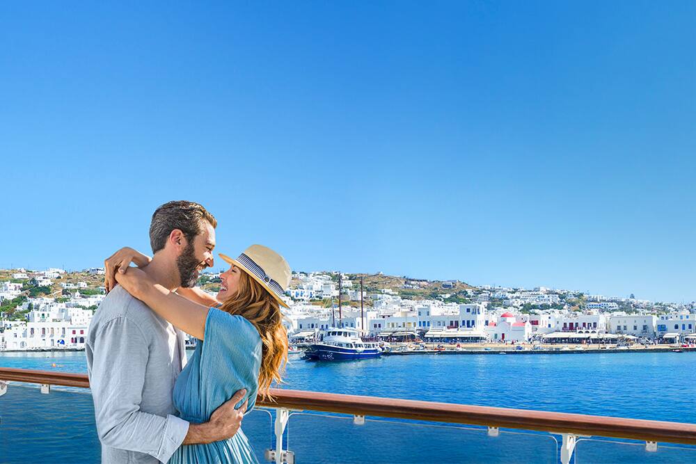 Couple in Mykonos, Greece