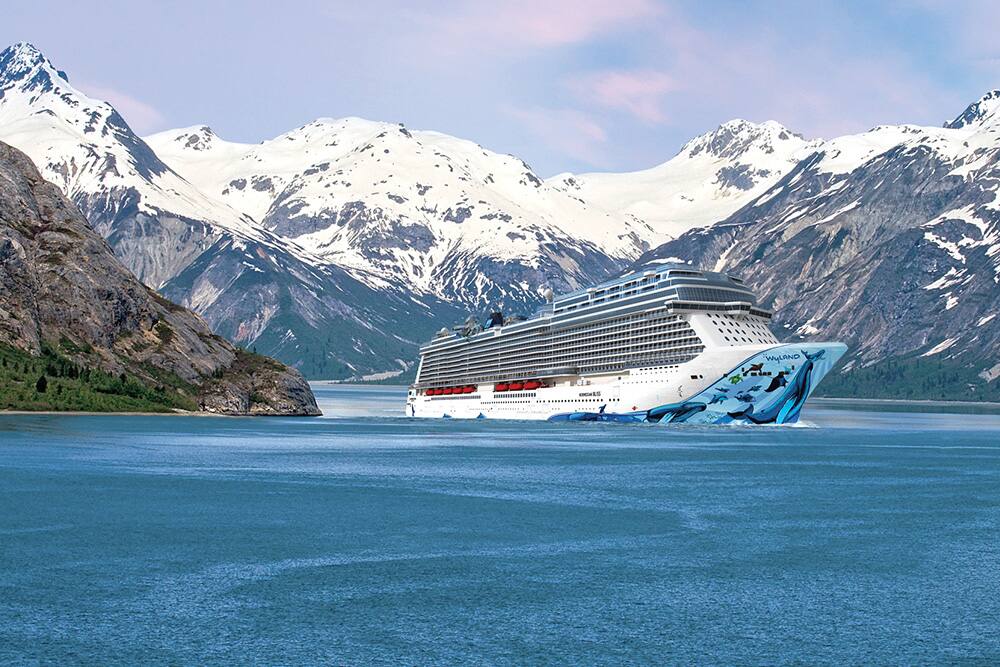 Norwegian Bliss near Alaska