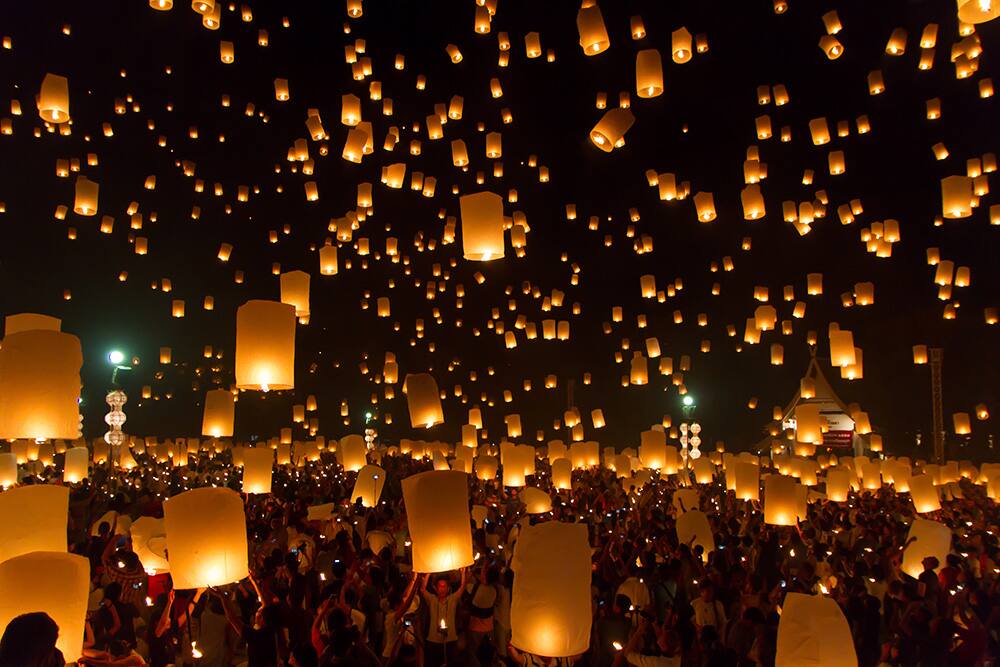 Sky Lanterns in Taiwan Sky Lanterns in Taiwan