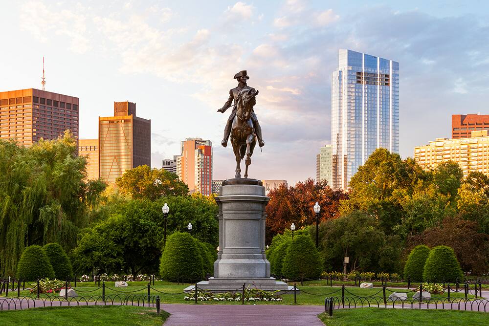Washigton Statue in Boston Public Garden