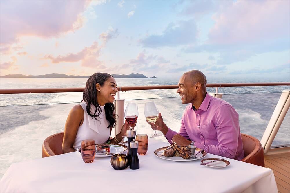 Norwegian Encore waterfront dining