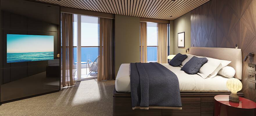 H4 - The Haven Aft-Facing Owner's Suite with Master Bedroom & Large Balcony