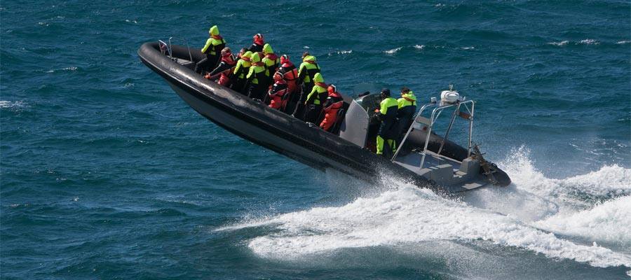 Try a powerboat ride when cruising to Alesund