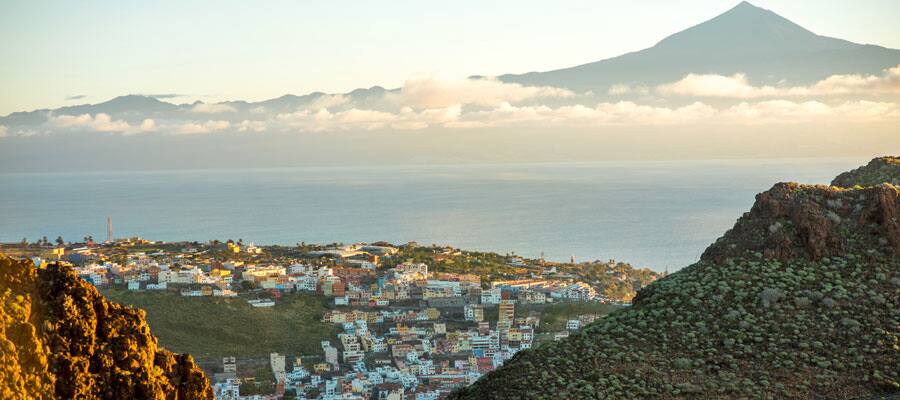 Catch a glimpse of Pico Del Tiede, a volcano on Tenerife and the highest point i
