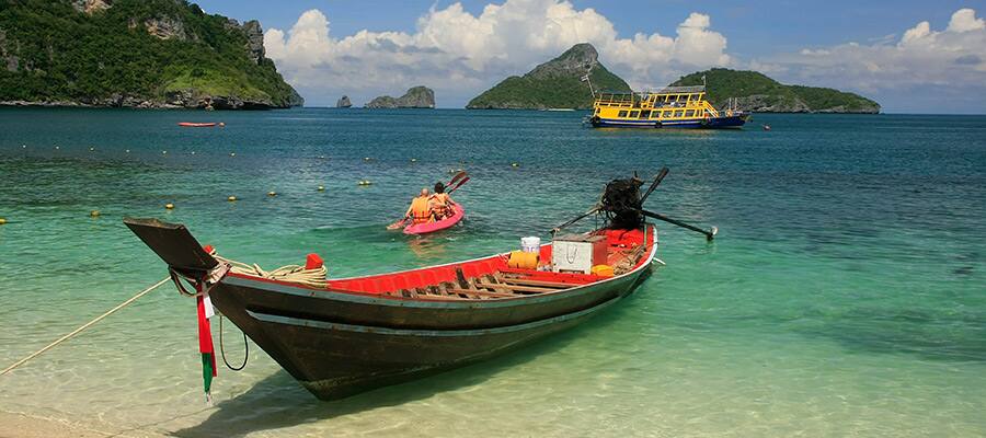 Longtail boat on a Ko Samui Cruise