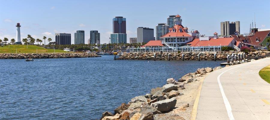 Long beach skyline on a Los Angeles cruise