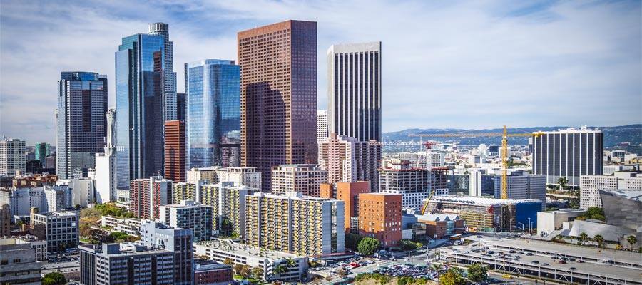 Downtown cityscape on a Los Angeles cruise