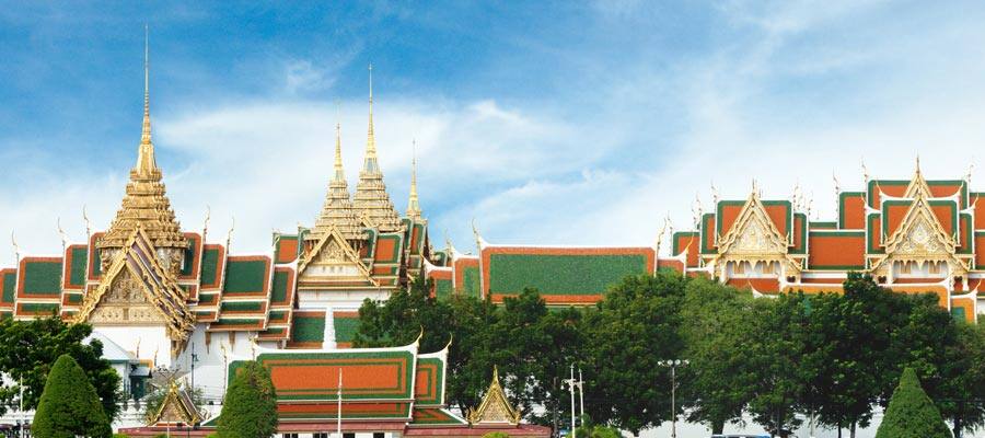 Opulent rooftops of Bangkok on Laem Chabang Cruise