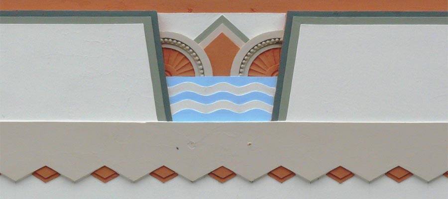 Art Deco feature on a Napier Cruise