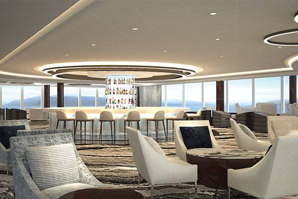 Observation lounge on Norwegian Bliss