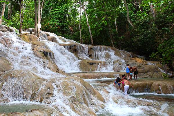 Climbing Dunns River Falls