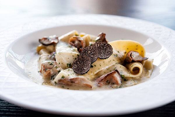 Handmade truffle pasta on a San Juan Cruise