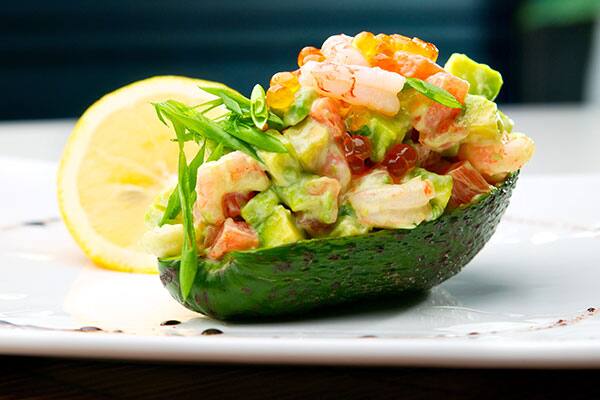 Avocado shrimp on a San Juan Cruise