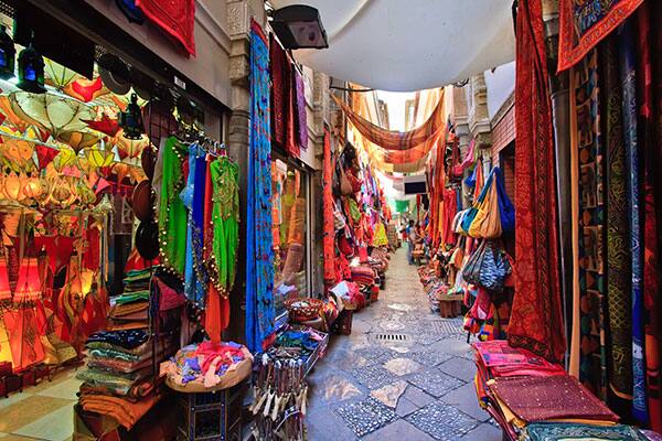 Beautiful fabrics in Spain