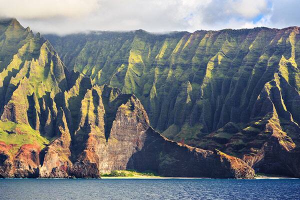 Na Pali Coast from Jurassic Park in Kauai