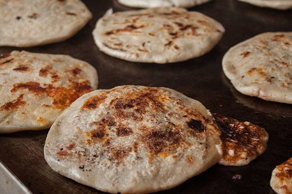 Delicious pupusa on a cruise to Belize