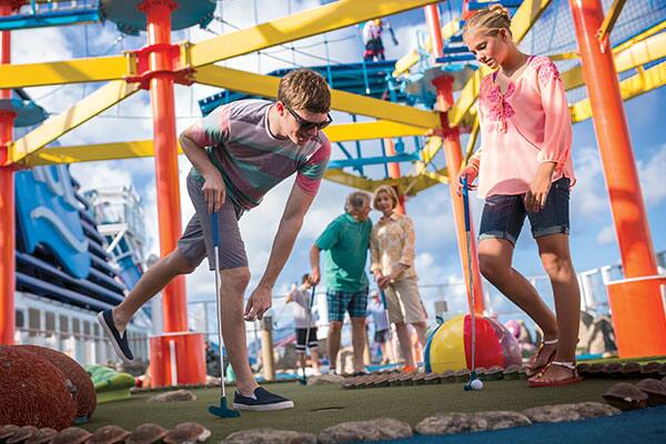 Mini Golf on our newest ships