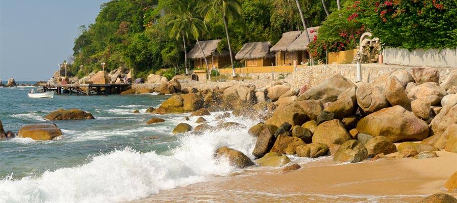 Untouched tropical beach on Mexican Riviera cruises