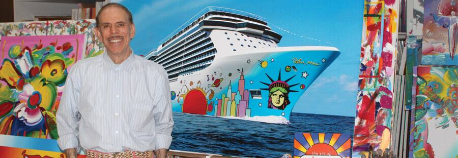 Peter Max in His Studio