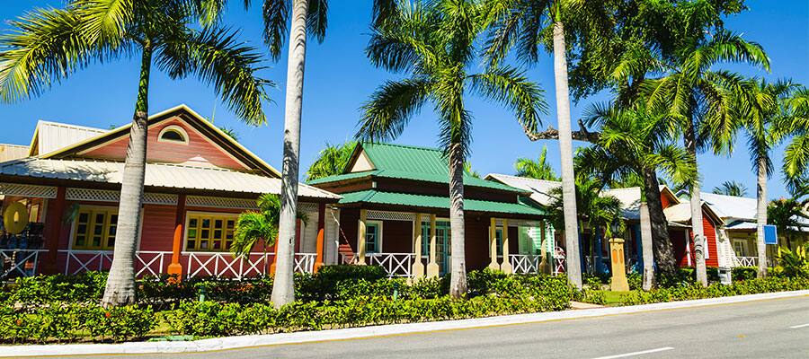 Colorful houses when you do a Caribbean cruise