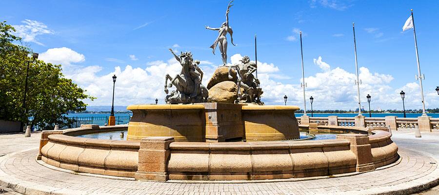 Fountain Paseo de la Princesa on your cruise to San Juan