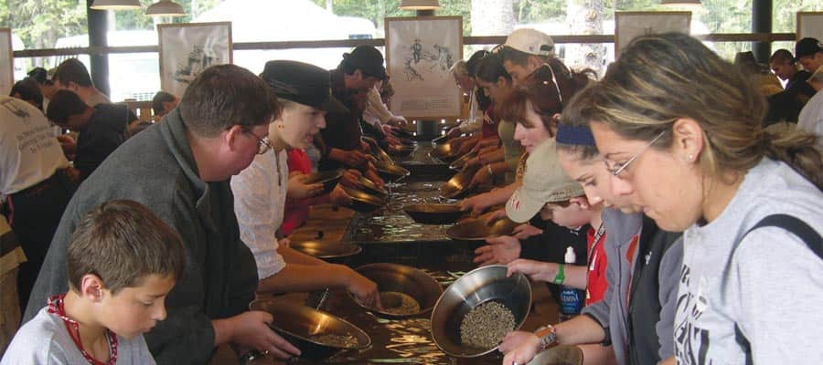 Gold Panning on an Alaska cruise
