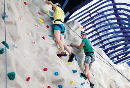 rock climbing wall