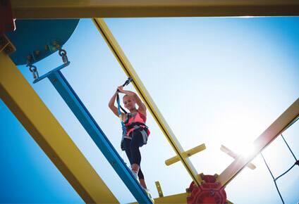 ropes course woman