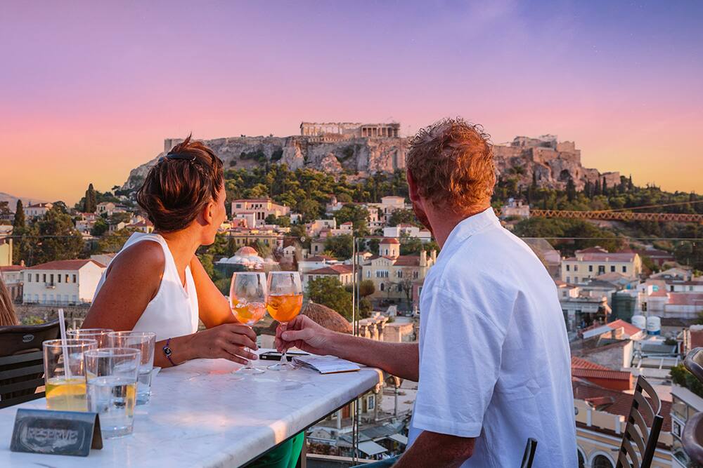 Relaxing Dinner in Athens, Greece Relaxing Dinner in Athens, Greece