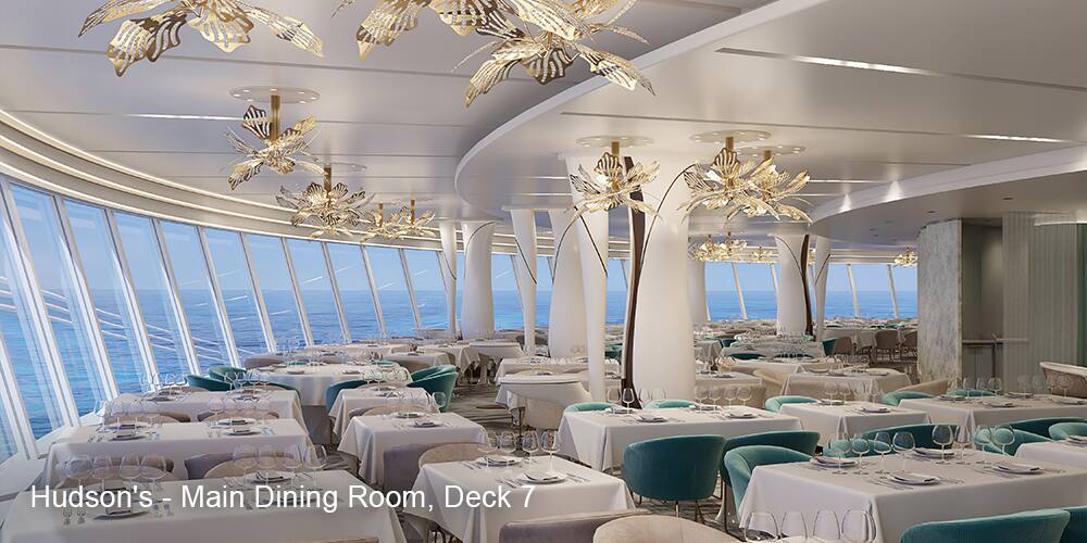 Hudson's Main Dining Room on Norwegian Prima