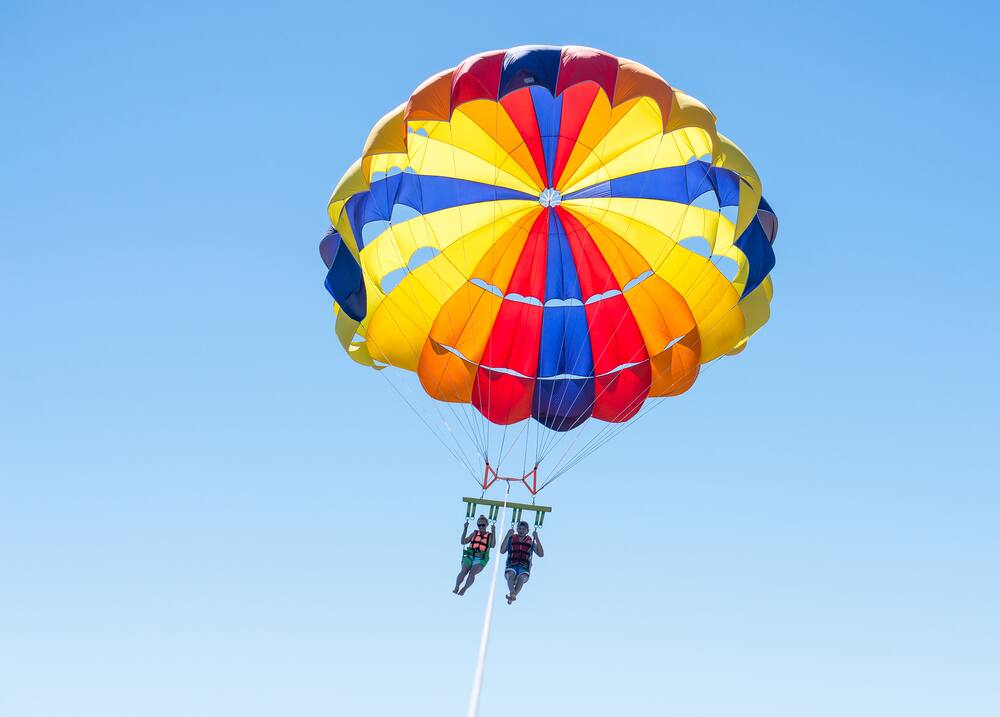 Parasailing in The Caribbean